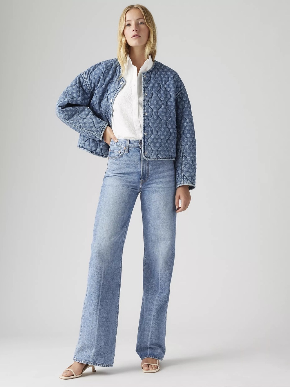Levi's Light Blue High-Rise Wide Leg Jeans